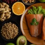 legumes-fruit-salmon-pieces-wooden-plate_1__1